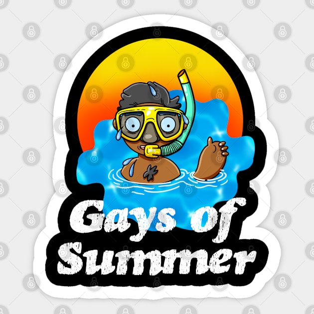 Gays of Summer Going Down Sticker by LoveBurty